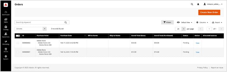 confirm order