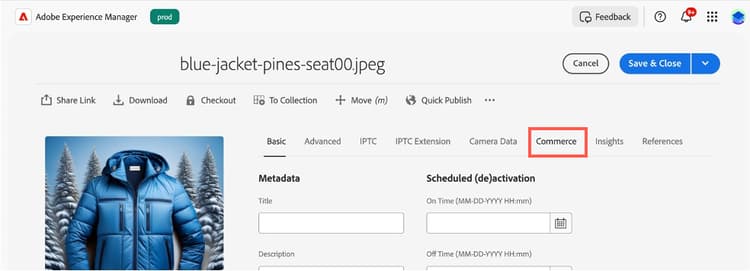 commerce tab