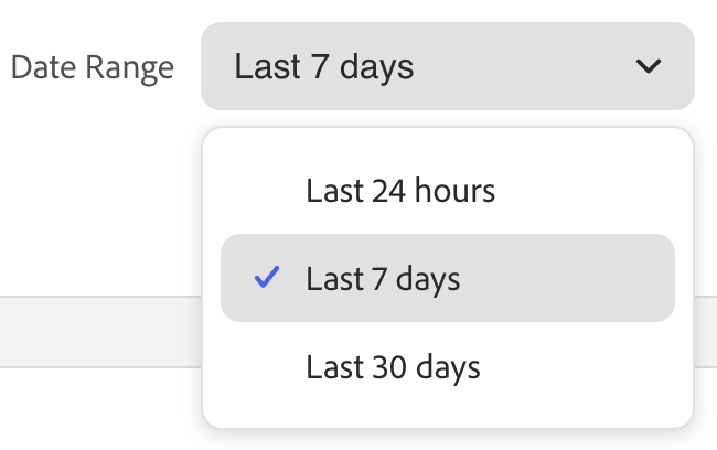 Recommendations Date Range