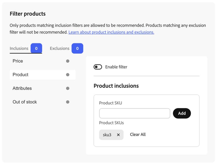 Product Filter