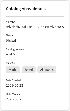 Catalog View Details