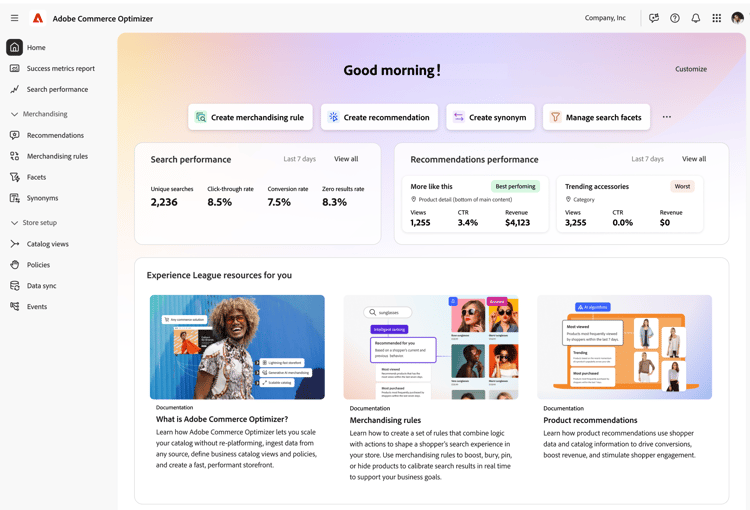 Adobe Commerce Optimizer UI