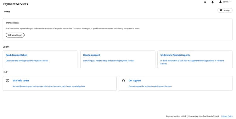 Payment Services Home on SaaS
