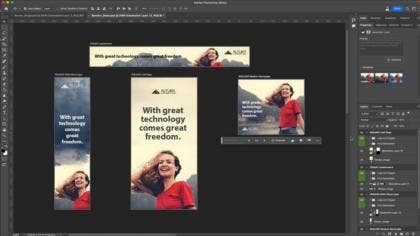 Banner ad variations in Photoshop