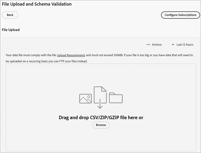 File Upload and Schema Validation