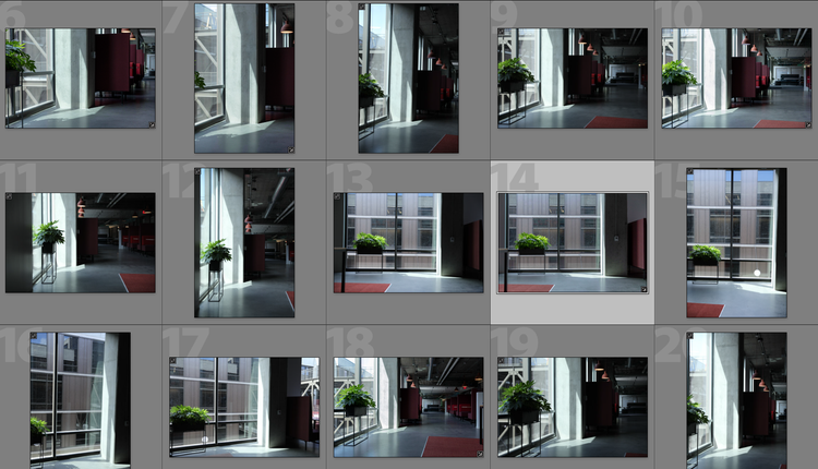 A series of background photographs captured for a 3D composite image