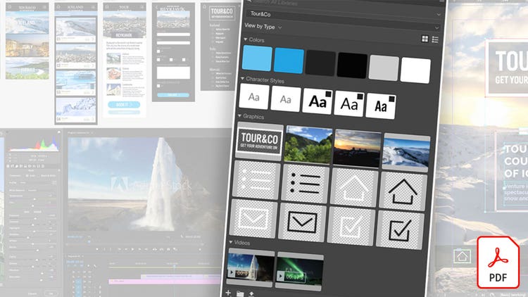 Create, add, and share your brand assets with Creative Cloud Libraries