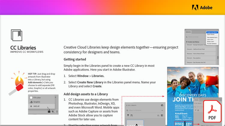 Improve CC workflows with CC Libraries