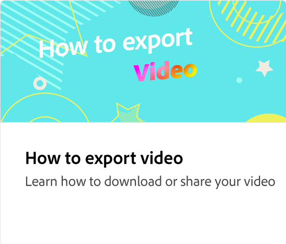 How to export video