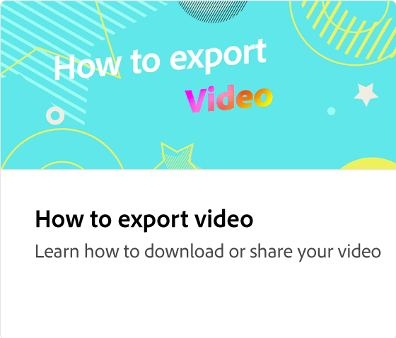 How to export video