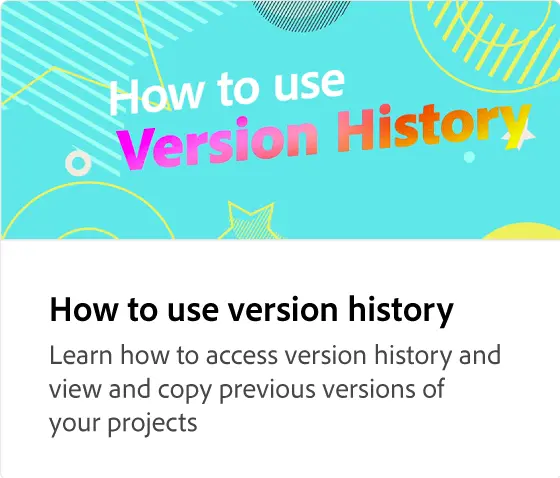 How to use version history