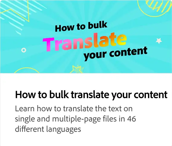 How to bulk translate your content
