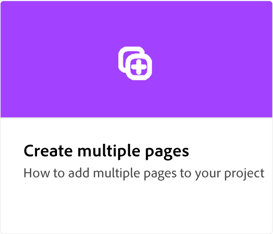 Create multiple pages