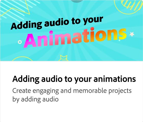 Adding audio to your animations