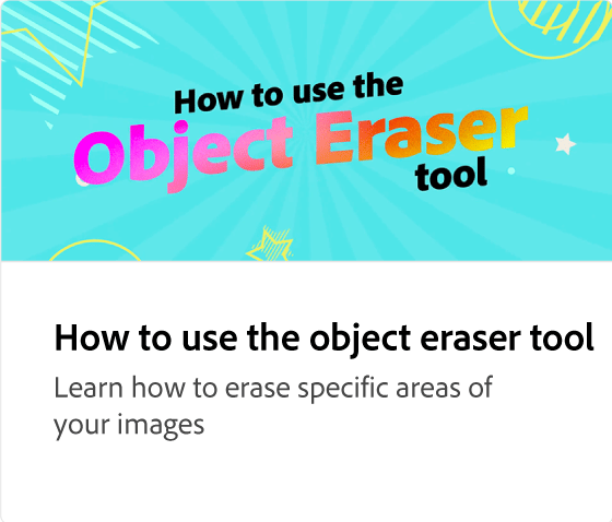 How to use the object eraser tool