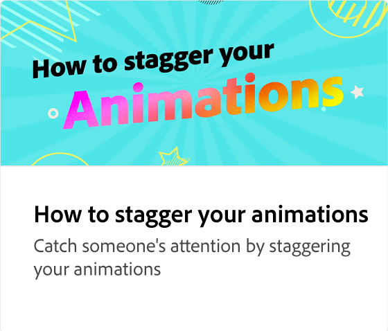 How to stagger your animations