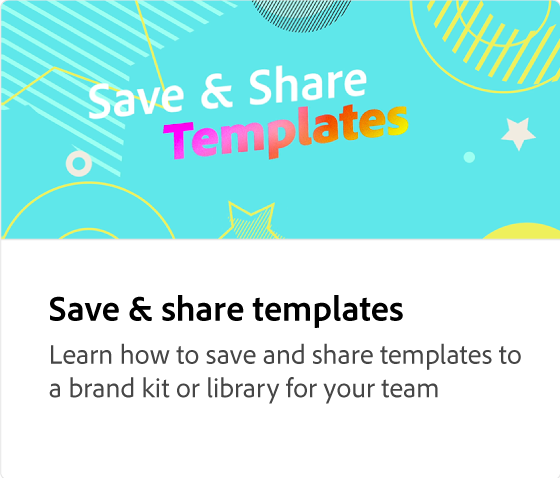 Save & share templates
