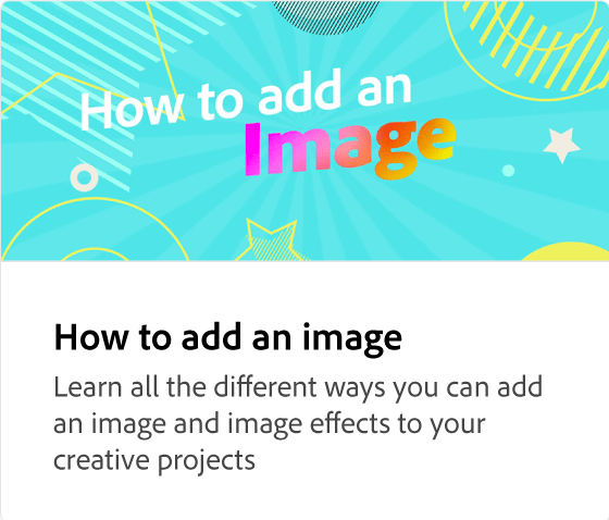 How to Add an Image  Adobe Creative Cloud