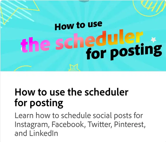 How to use the scheduler for posting