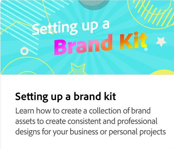 Setting up a brand kit