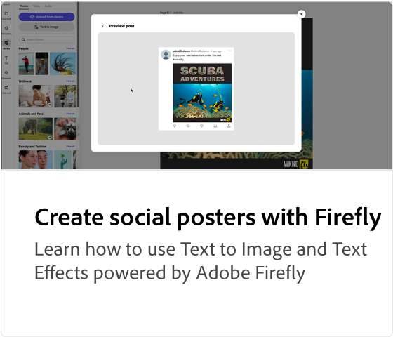 Create social posters with Firefly