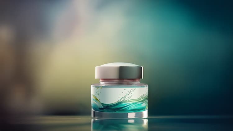 Makeup jar with background