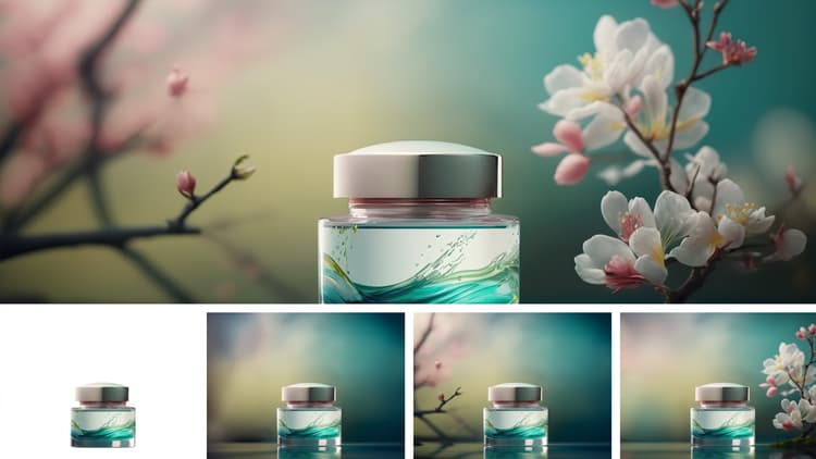 Makeup jar in variations
