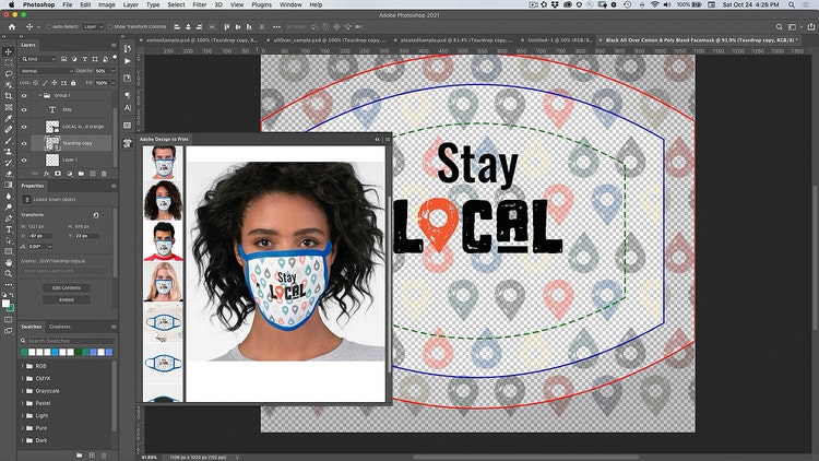 Customize a Face Mask with Design to Print
