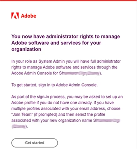 Admin rights confirmation