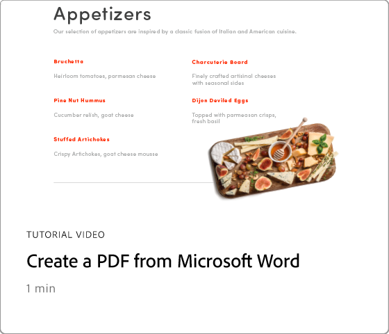 Create a PDF from Microsoft Word