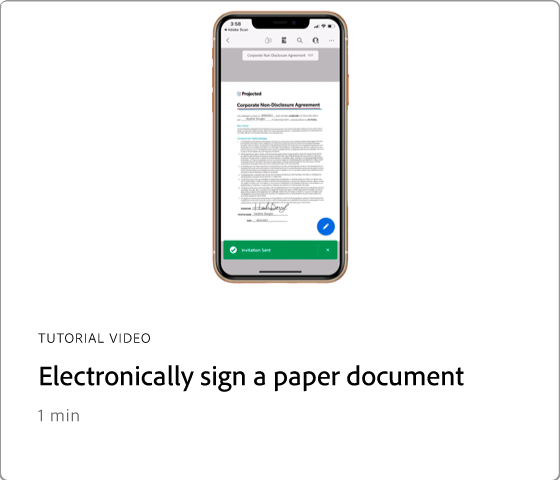 Electronically sign a paper document