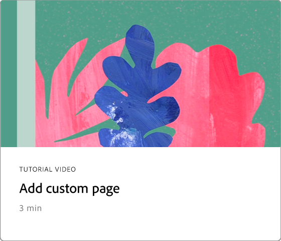 Add custom page