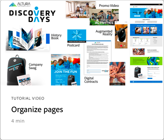 Organize pages