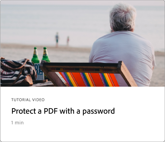 Protect a PDF file with a password