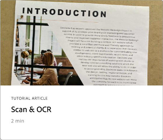 Scan & OCR
