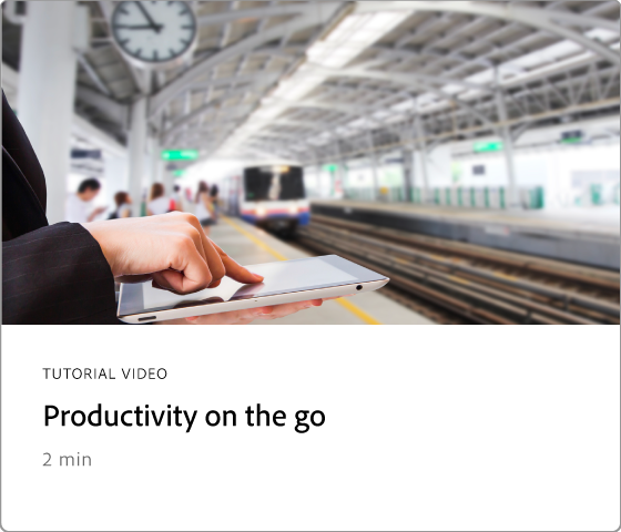 Productivity on the go