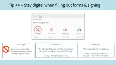 Tip #4 - Work with forms and signatures
