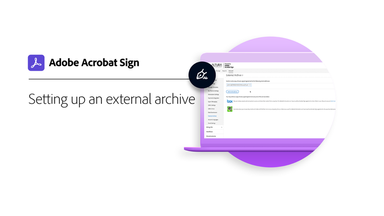 Setting up an external archive
