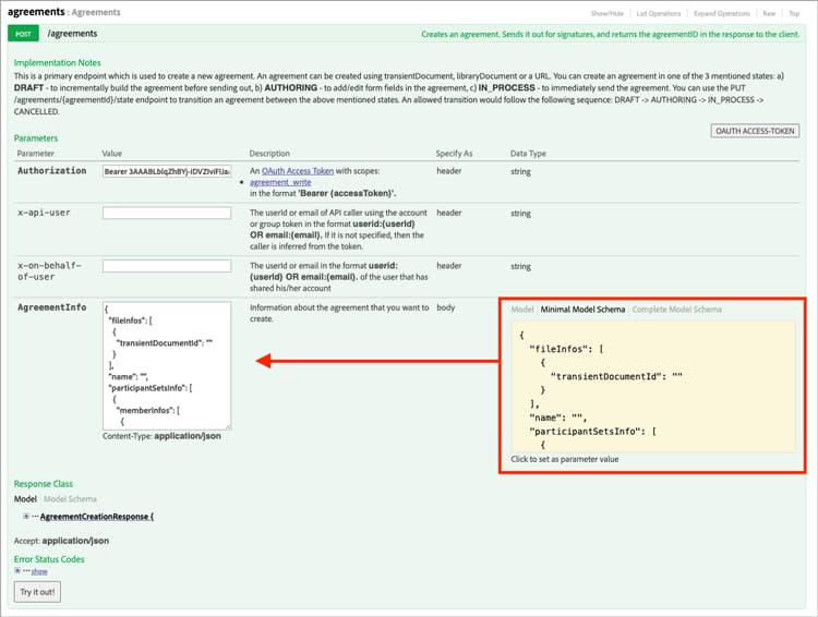 Screenshot of creating a Transient Doc