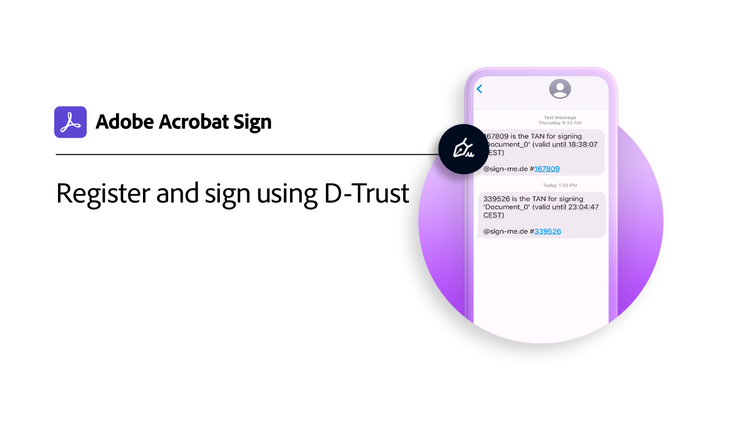 Register and sign using D-Trust