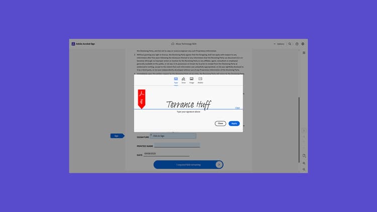 Send a document to a single signer