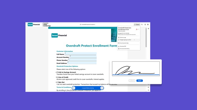 Delegate signing to someone else