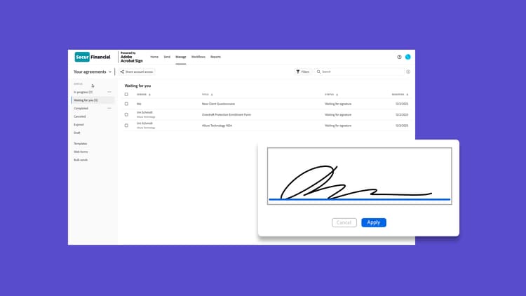 Manage & track your agreements