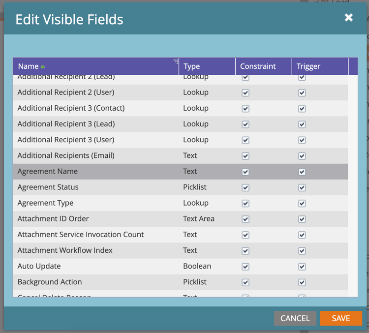 Edit Visible Fields 2