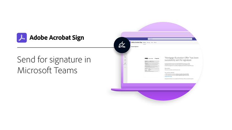 Sending documents for signature in Microsoft Teams