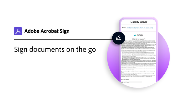 Sign documents on the go