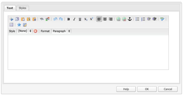 Rich Text Editor toolbar in Classic UI