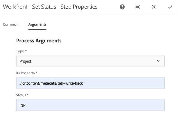 Edit workflow to set status