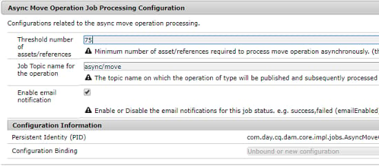 Set the threshold limit for the task to move assets