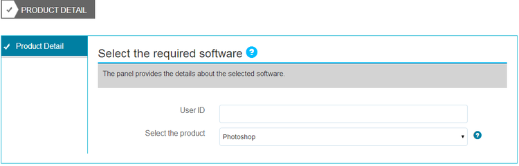 Example of in-context help at form panel level